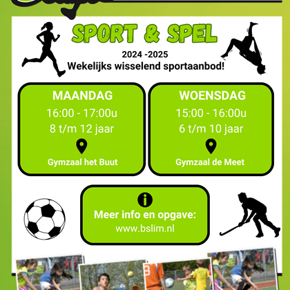 Sport en Spel flyer Bslim Haren 24 25